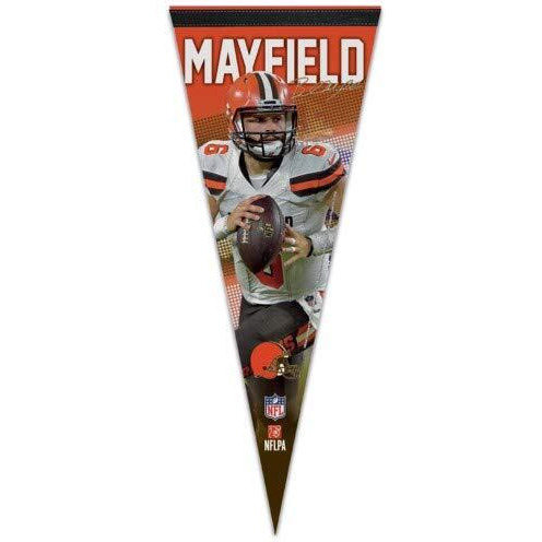 Cleveland Browns Pennant 12x30 Premium Style Baker Mayfield Design - Special Order
