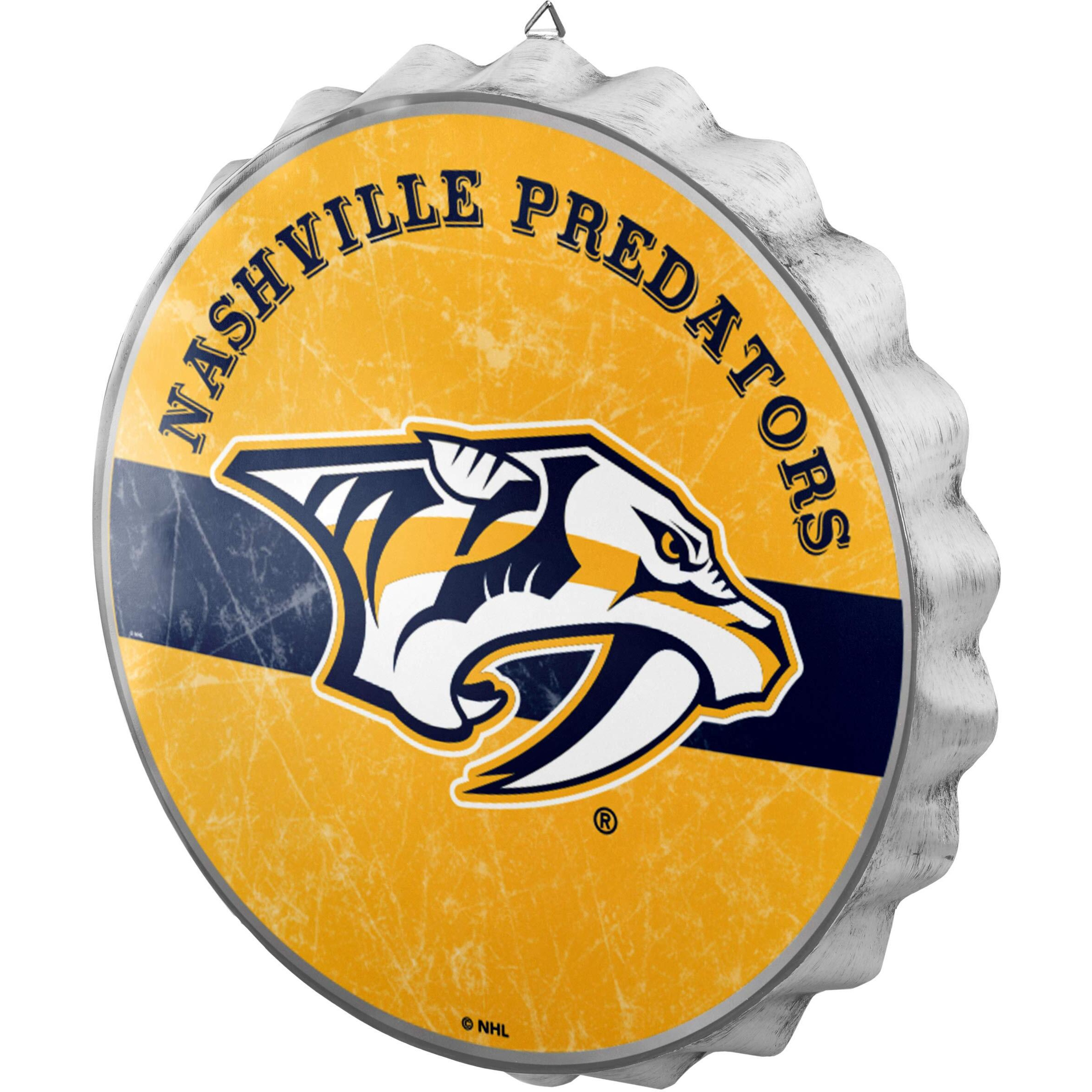 Nashville Predators Sign Bottle Cap Style Distressed