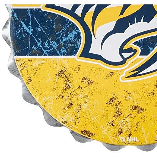 Nashville Predators Sign Bottle Cap Style Distressed