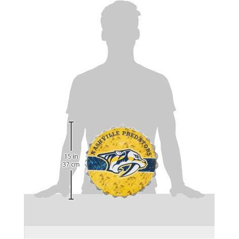 Nashville Predators Sign Bottle Cap Style Distressed