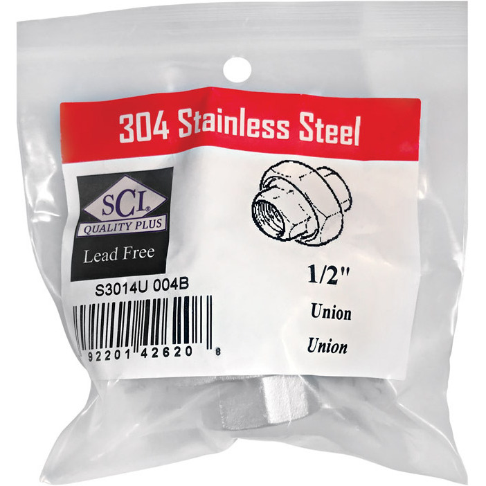 GRND JOINT UNION 1/2" SS (Pack of 1)
