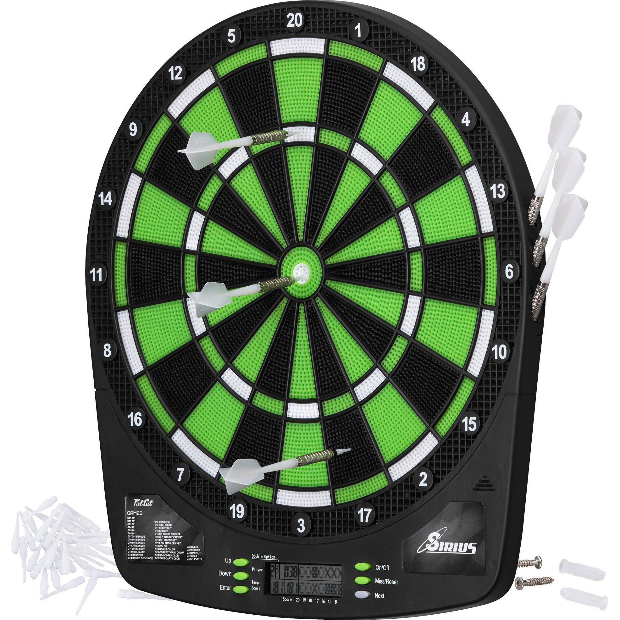 Fat Cat Sirius Electronic Dartboard, 13.5" Compact Target
