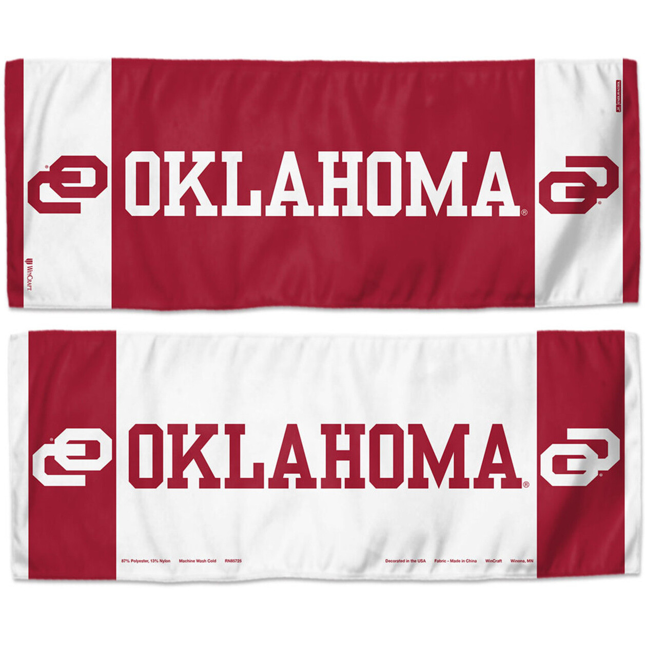 Oklahoma Sooners Cooling Towel 12x30 - Special Order