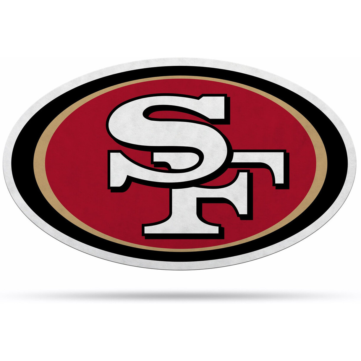 San Francisco 49ers Pennant Shape Cut Logo Design