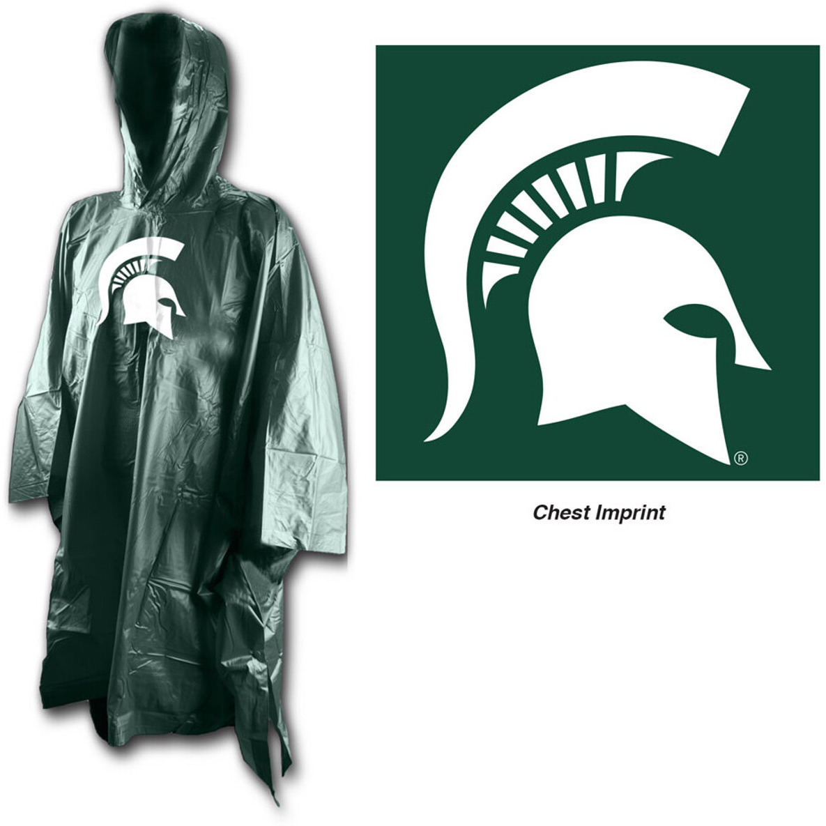 Michigan State Spartans Rain Poncho