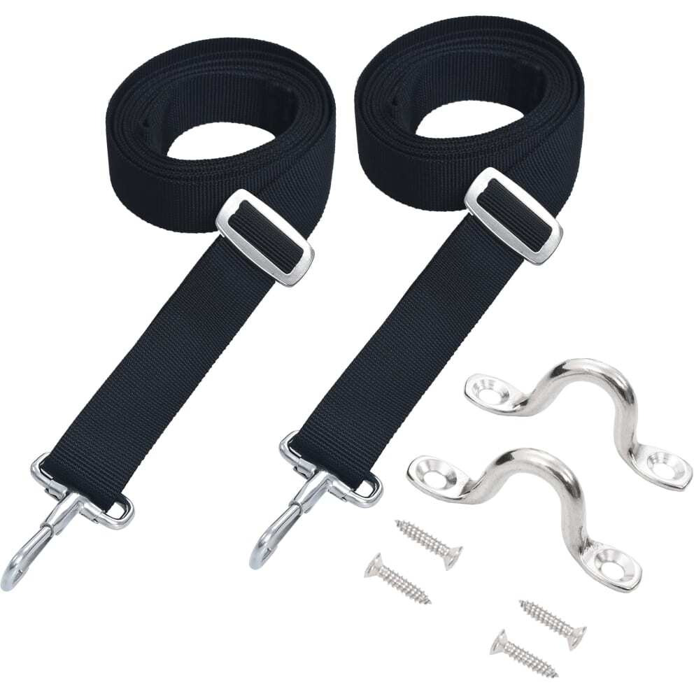 vidaXL Bimini Top Straps 2 pcs Fabric and Stainless Steel