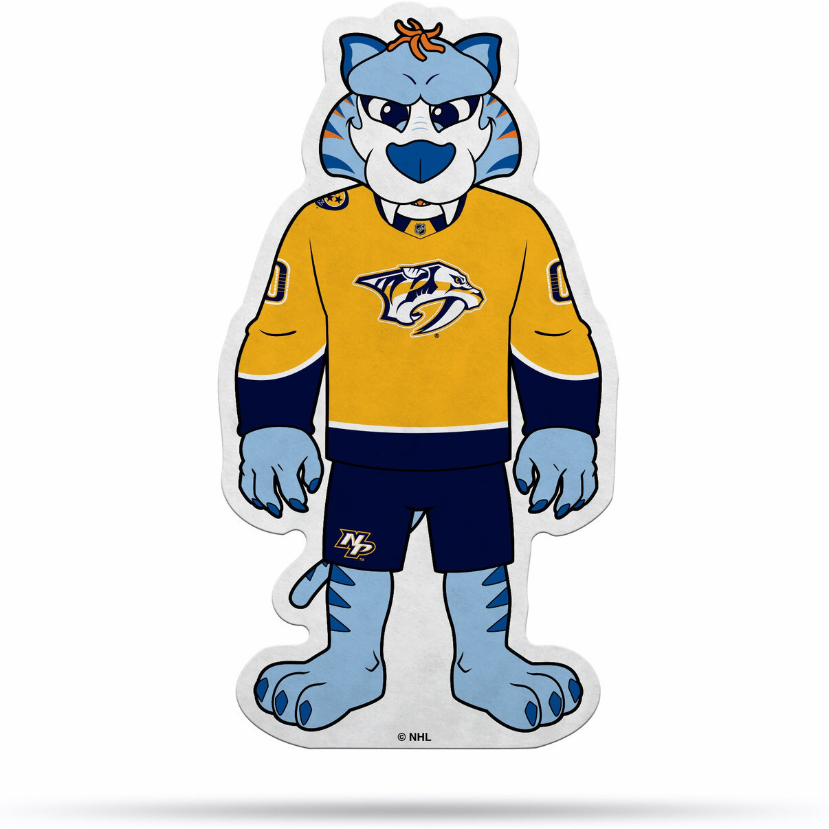 Nashville Predators Pennant Shape Cut Mascot Design