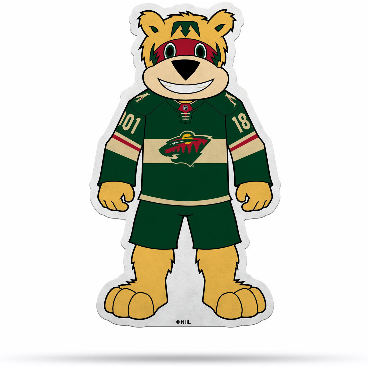 Minnesota Wild Pennant Shape Cut Mascot Design
