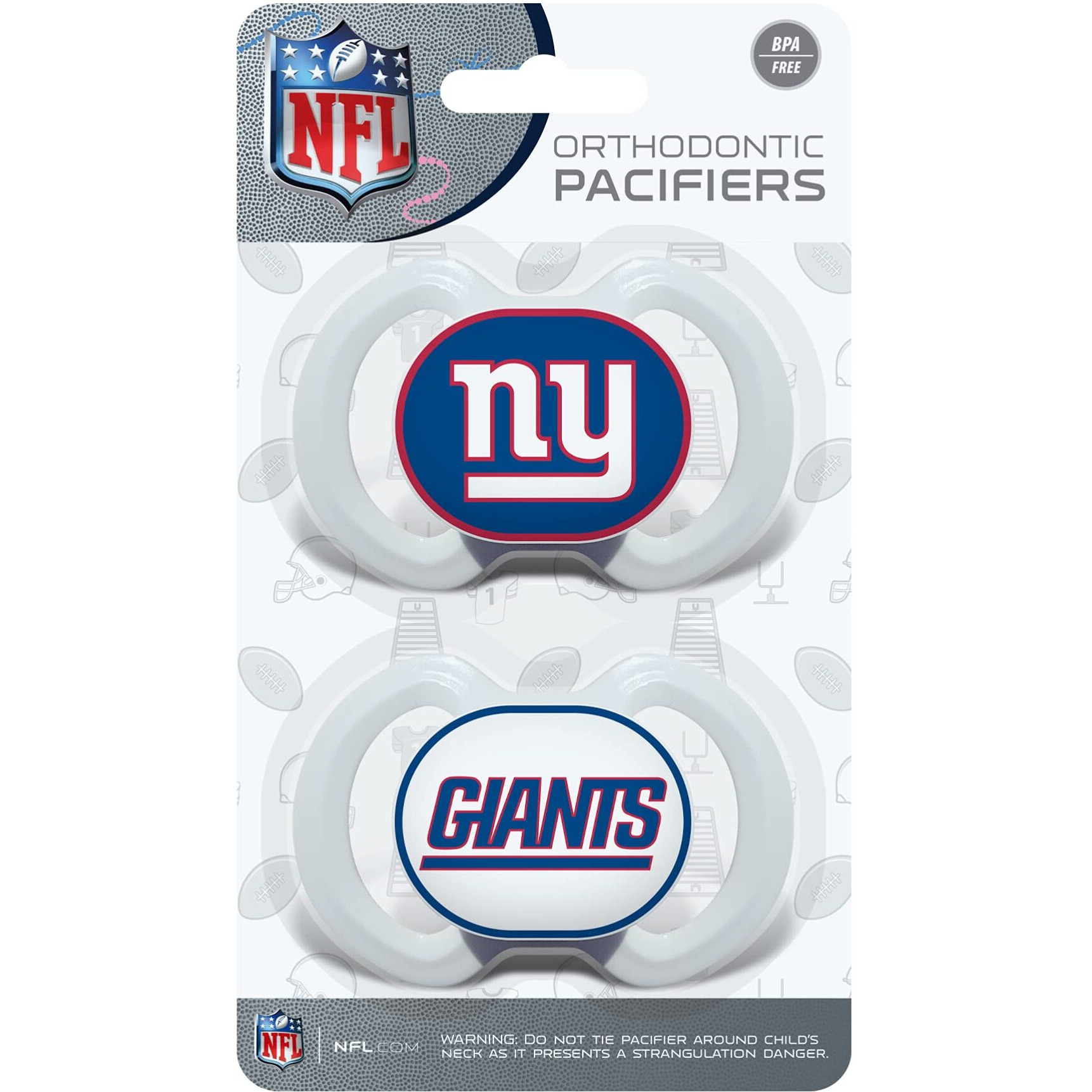 New York Giants Pacifier 2 Pack Alternate