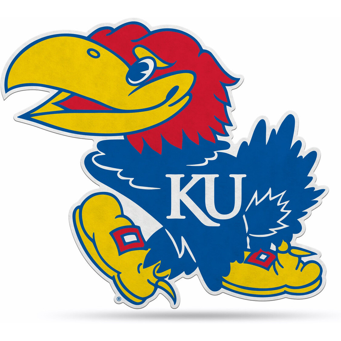 Kansas Jayhawks Pennant Shape Cut Logo Design
