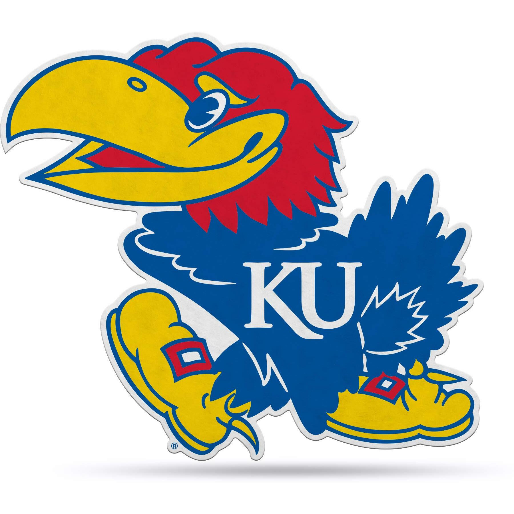 Kansas Jayhawks Pennant Shape Cut Logo Design
