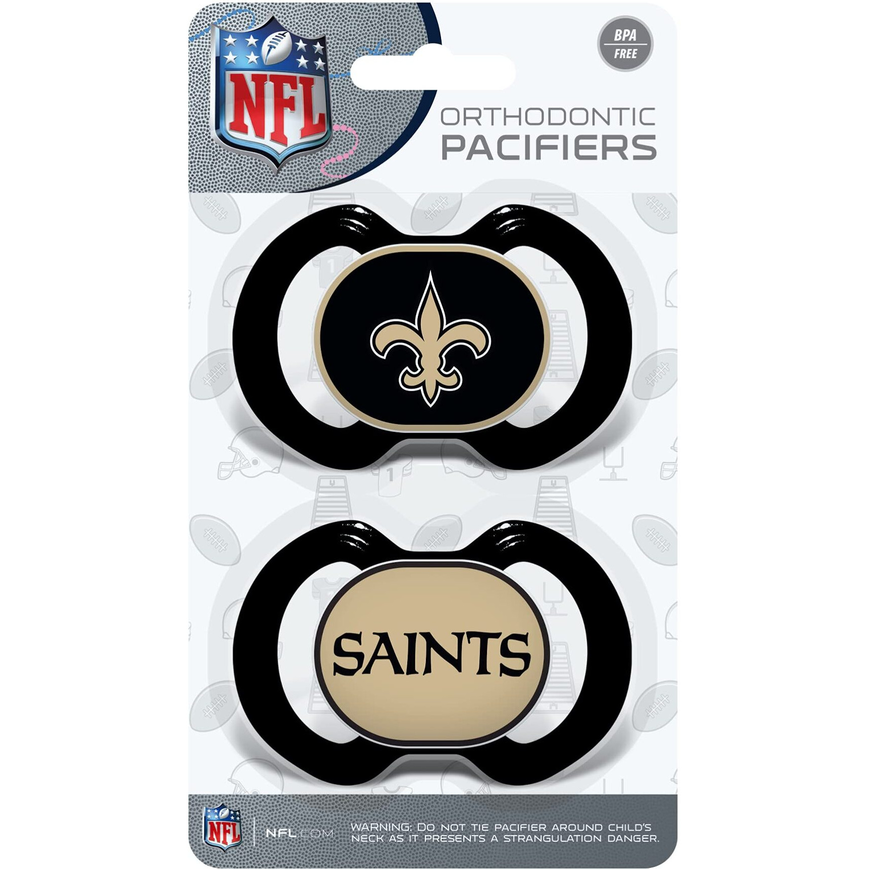 New Orleans Saints Pacifier 2 Pack Alternate