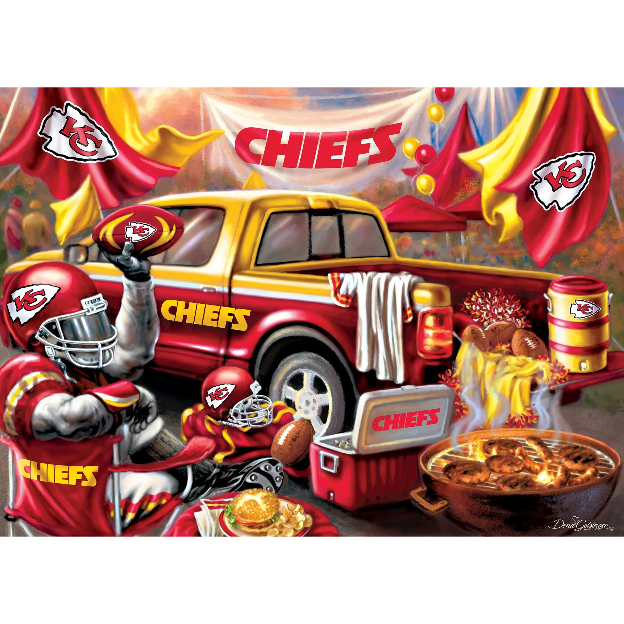 Kansas City Chiefs Puzzle 1000 Piece Gameday Design