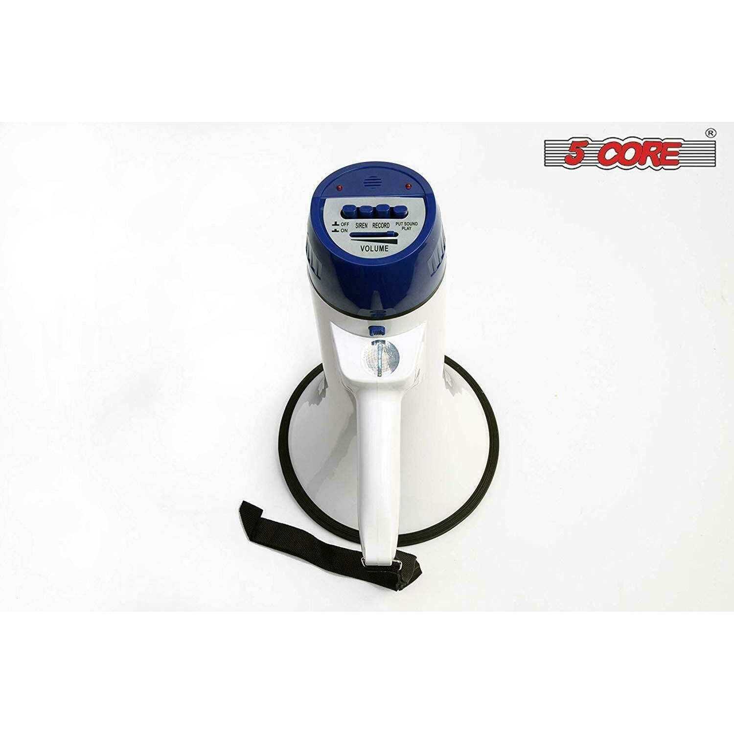 Megaphone Handheld Bullhorn Cheer Loudspeaker Bull Horn Speaker Megaphono Siren Sling Strap Portable 5Core 20R WoB(D0102HHDFGT.)