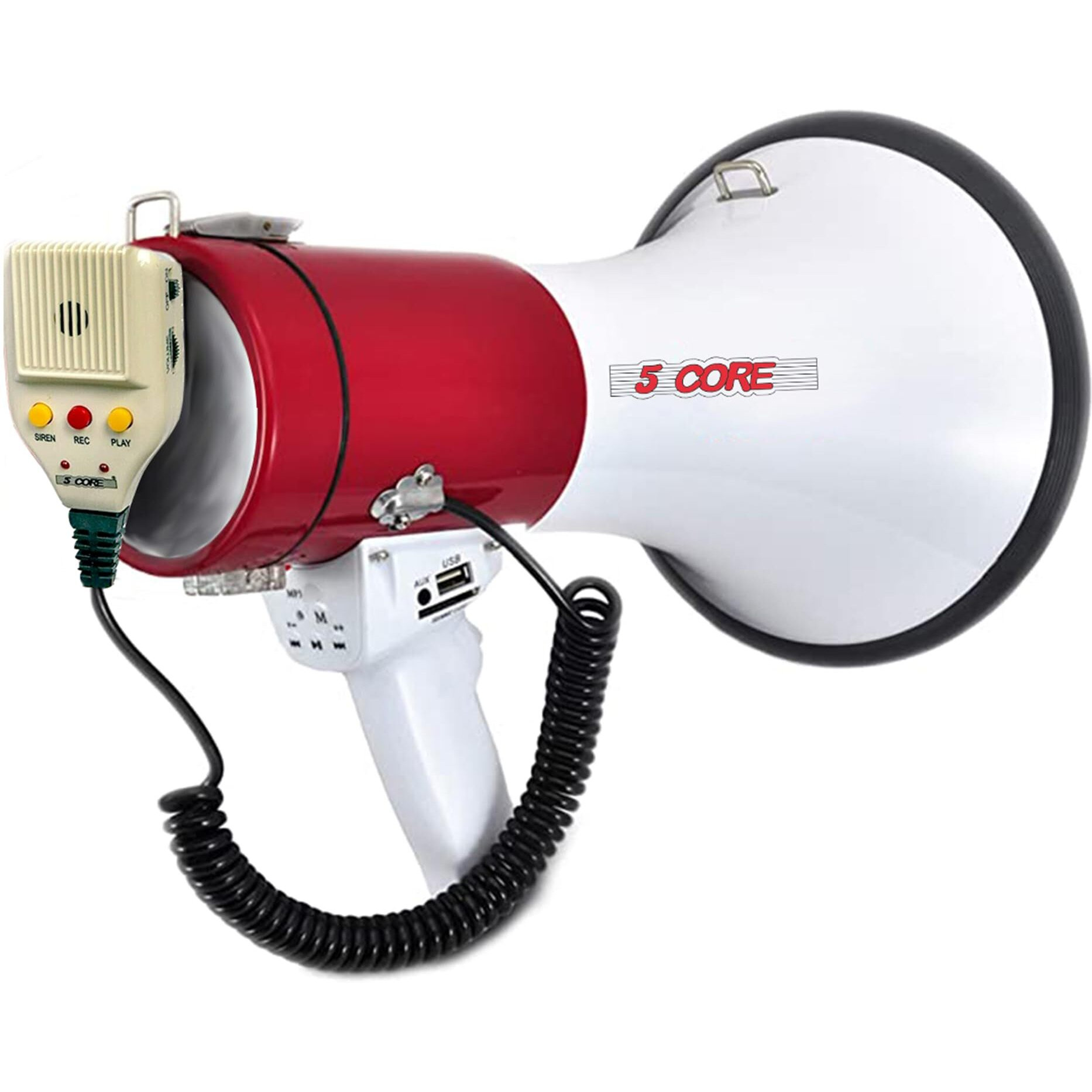 Megaphone Speakers Blow Horn Pro Sports Event Bull Loud Cheer Speaker Recording 66SF 5 Core(D0102HX61IT.)