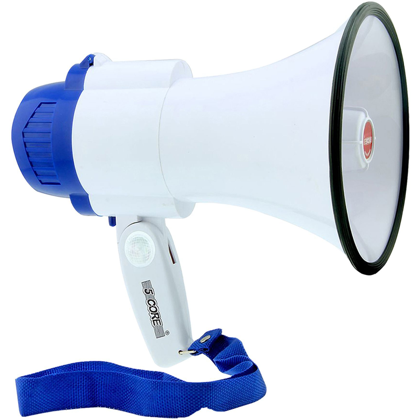 Megaphone Bullhorn cheer Horn Mic Recording Siren Blow Horn Hand Held Mega Phone Loudhailer 5 core 8R(D0102HHYKKT)