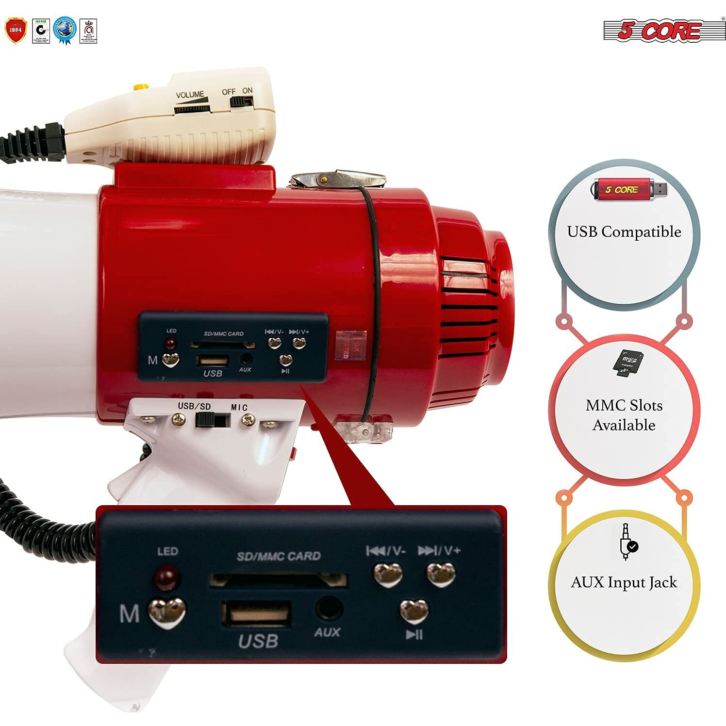 Megaphone Speakers Blow Horn Pro Loud Speaker Bullhorn Handheld Siren Voice Recording 77SF Best Deal(D0102HHYKW8.)