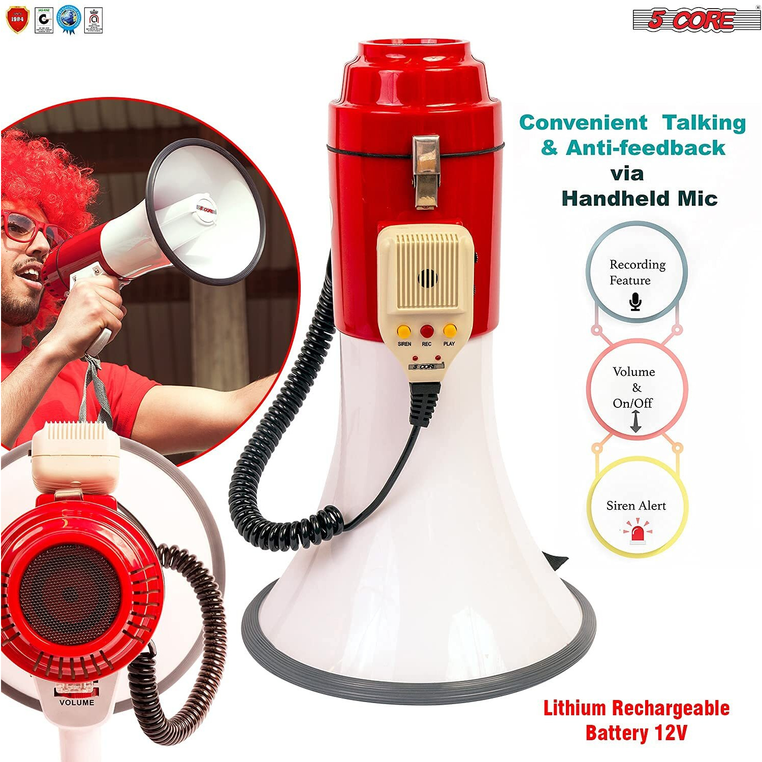 Megaphone Speakers Blow Horn Pro Loud Speaker Bullhorn Handheld Siren Voice Recording 77SF Best Deal(D0102HHYKW8.)