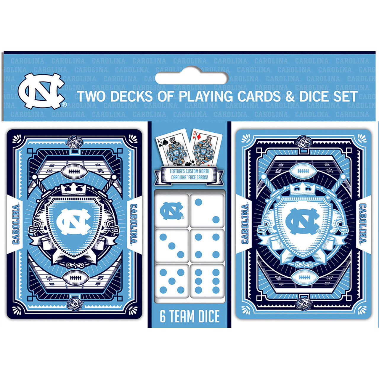 North Carolina Tar Heels Playing Cards and Dice Set