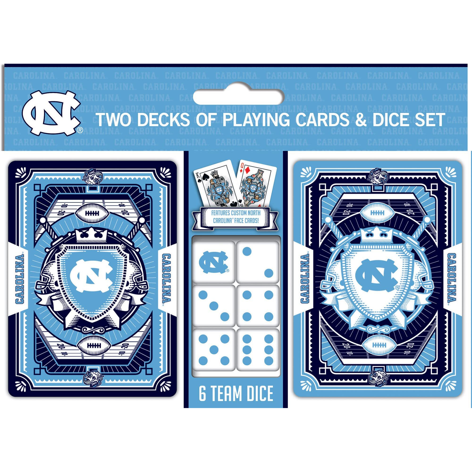 North Carolina Tar Heels Playing Cards and Dice Set
