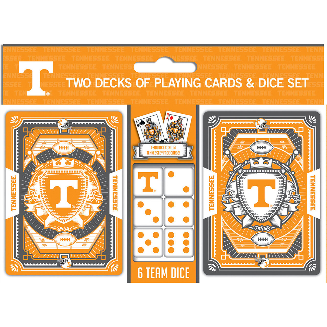 Tennessee Volunteers Playing Cards and Dice Set