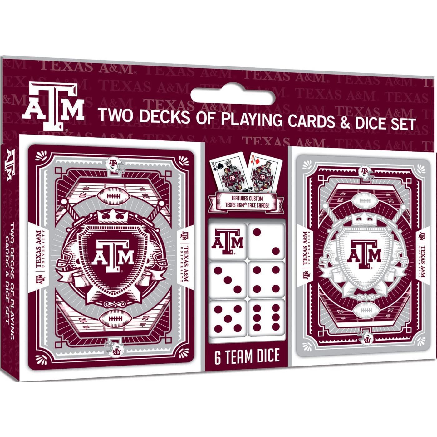 Texas Longhorns Playing Cards and Dice Set
