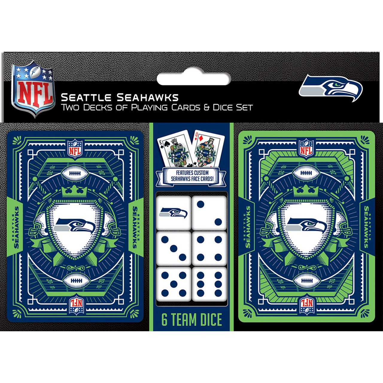Seattle Seahawks Playing Cards and Dice Set