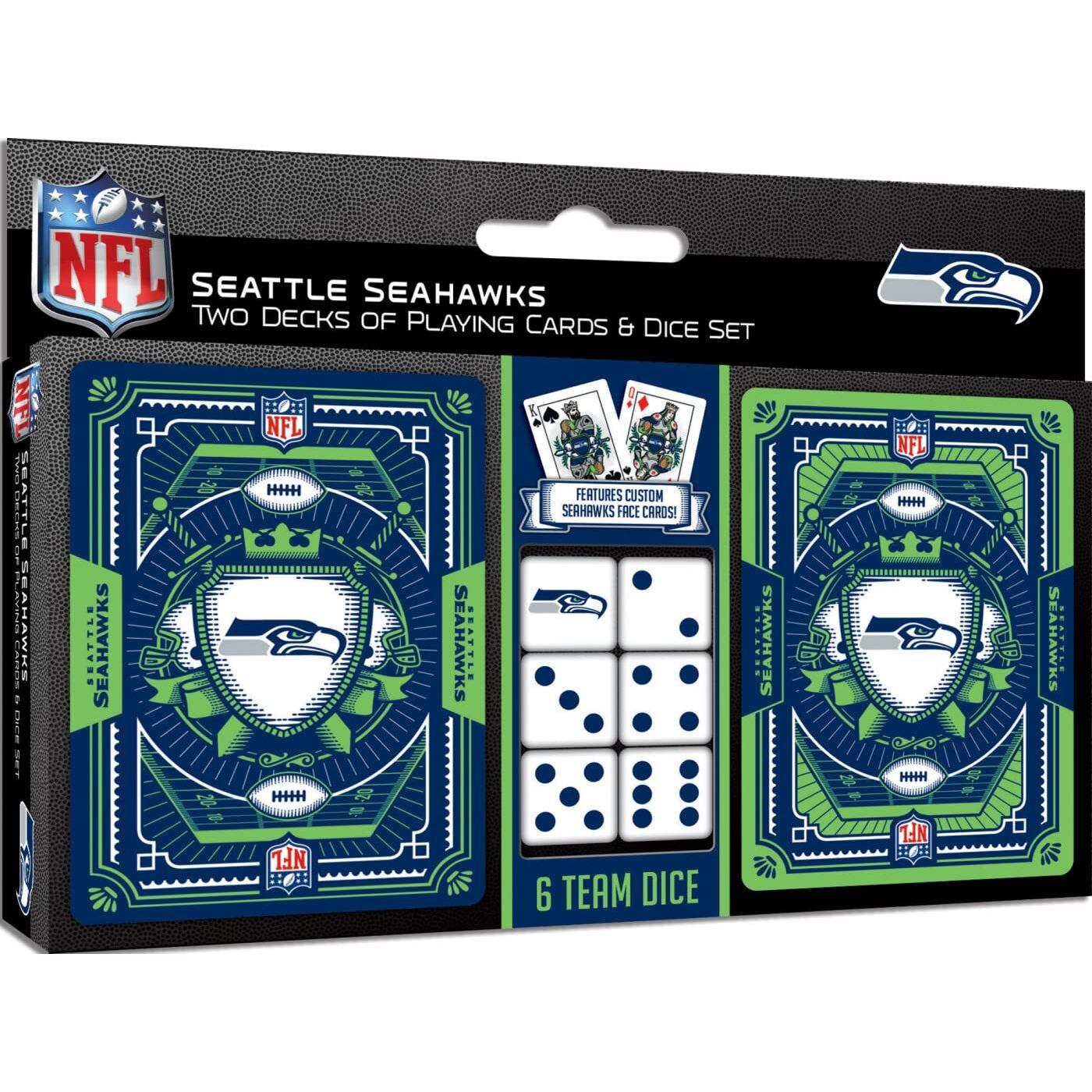 Seattle Seahawks Playing Cards and Dice Set