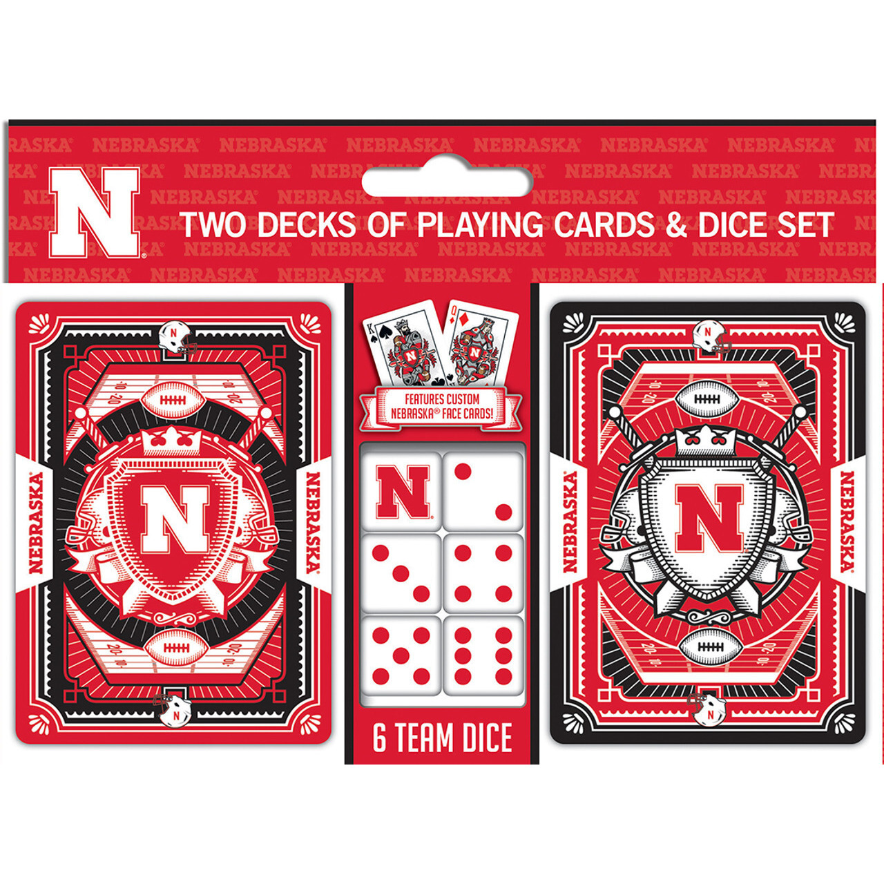 Nebraska Cornhuskers Playing Cards and Dice Set