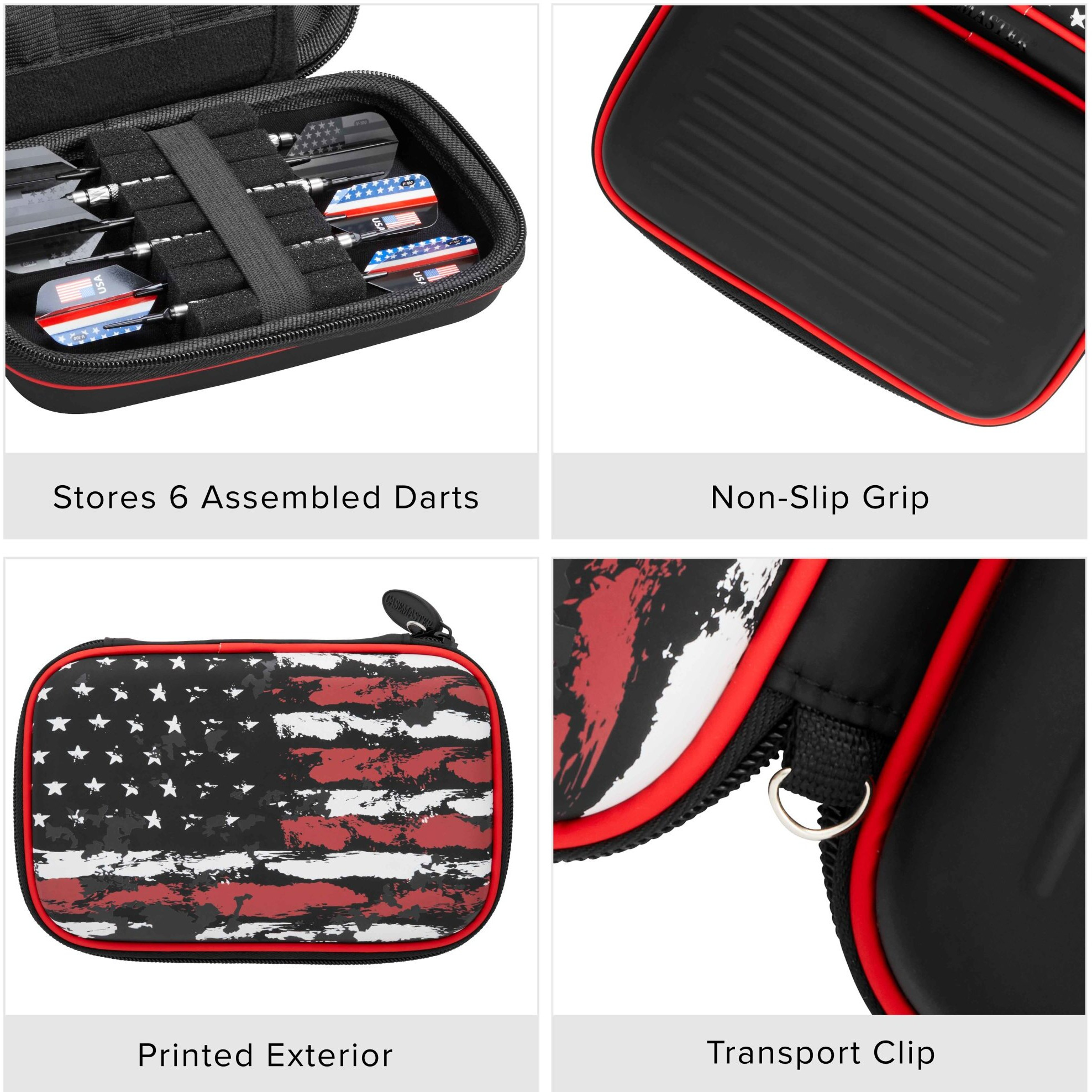 Casemaster Sentinel Dart Case American Flag Art Series