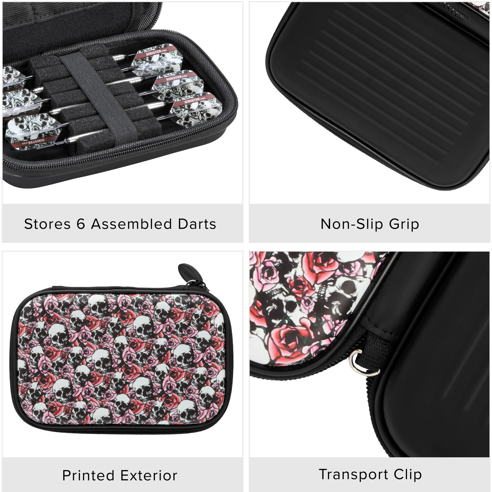 Casemaster Sentinel Dart Case Sinister Skulls Art Series