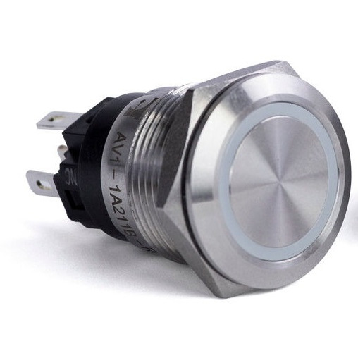 PUSH BUTTON SWITCH  HALO (20A) BLUE