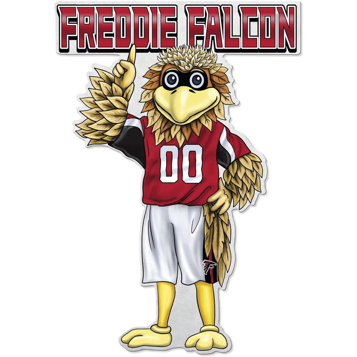 Atlanta Falcons Pennant Shape Cut Mascot Design