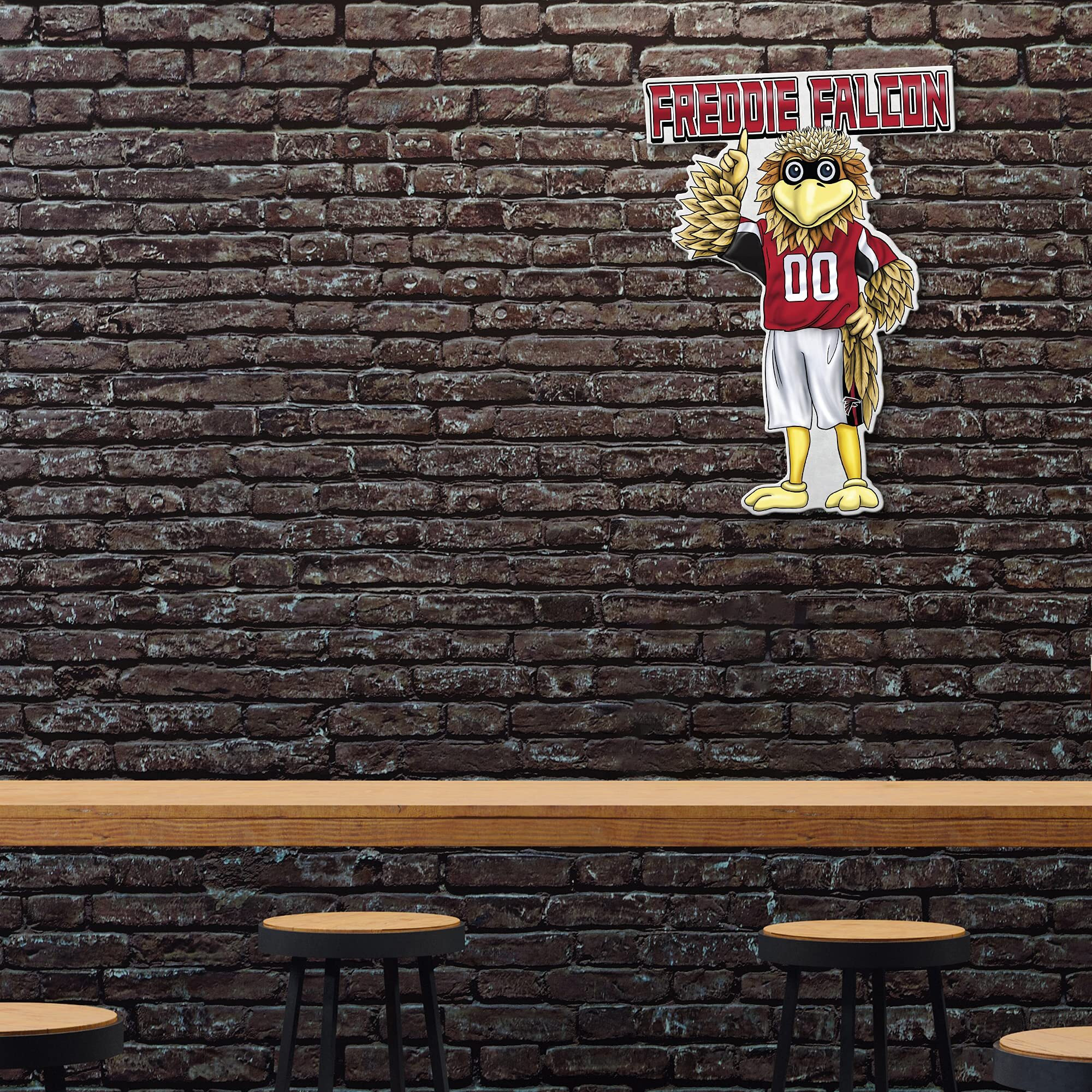 Atlanta Falcons Pennant Shape Cut Mascot Design