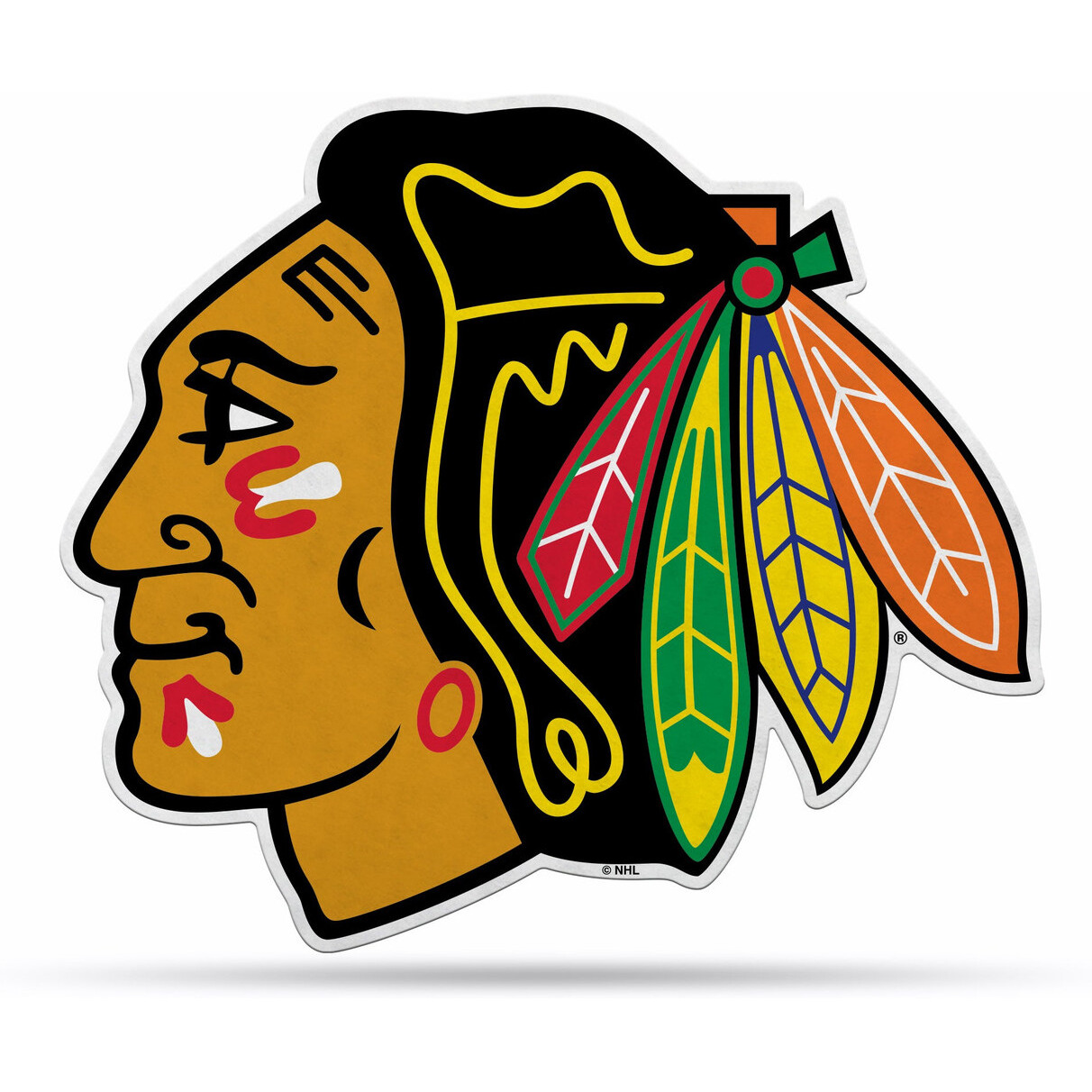 Chicago Blackhawks Pennant Shape Cut Logo Design