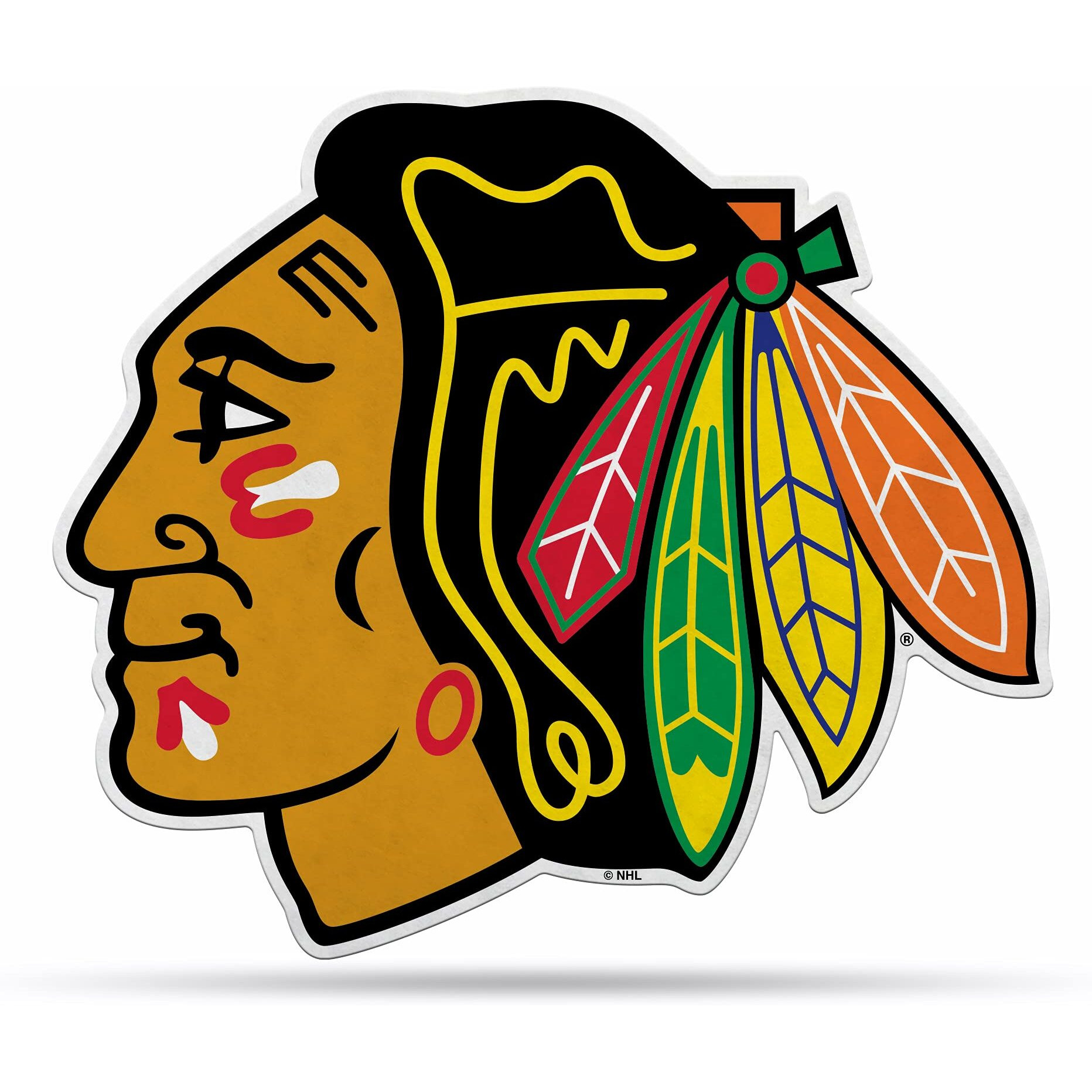 Chicago Blackhawks Pennant Shape Cut Logo Design