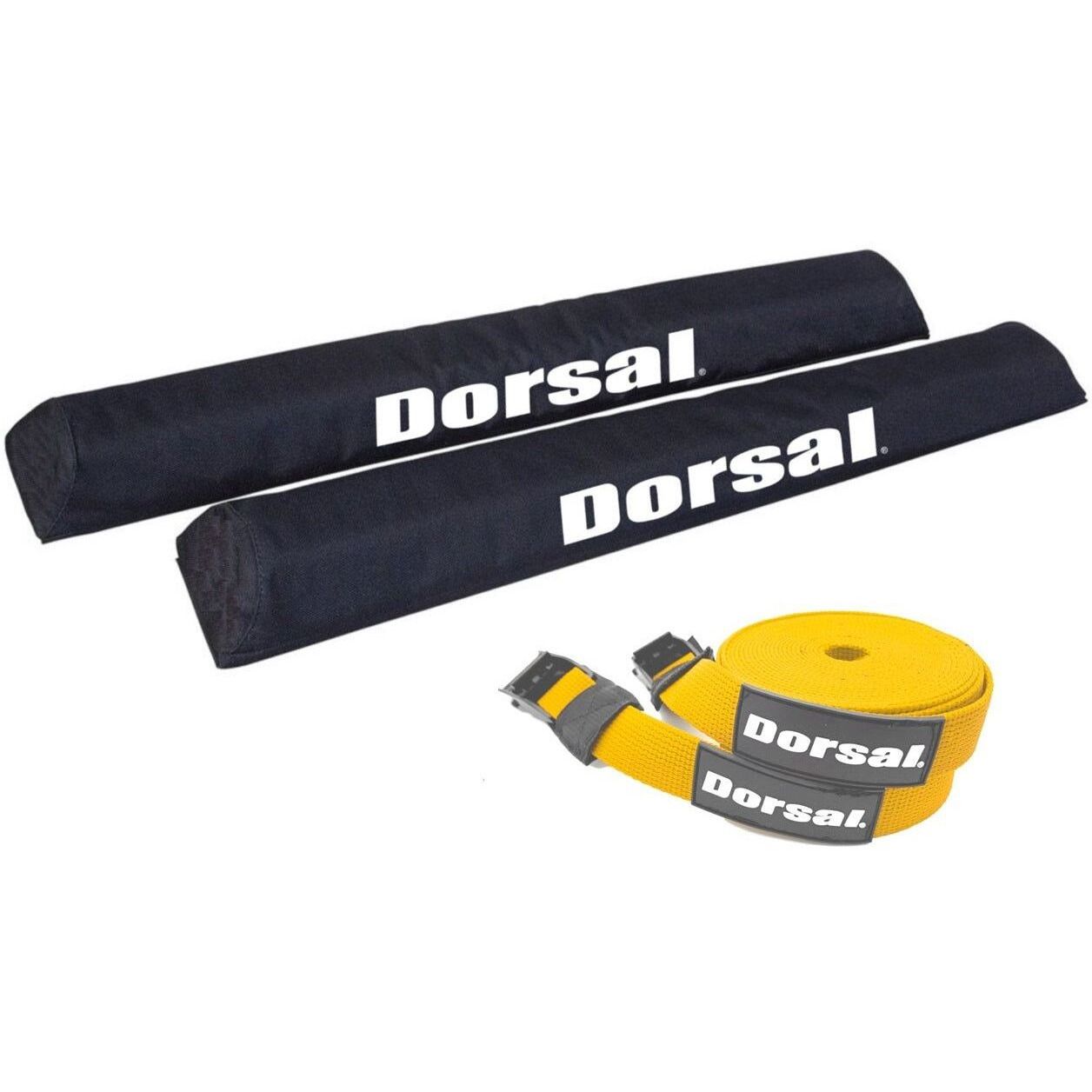 DORSAL Aero Roof Rack Pads with 15 ft Surf Straps for Car Surfboard Kayak SUP Long(D0102HAP6C7.)