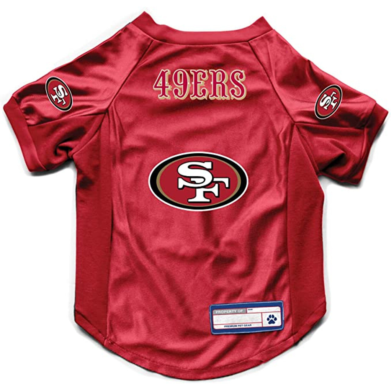 San Francisco 49ers Pet Jersey Stretch Size M
