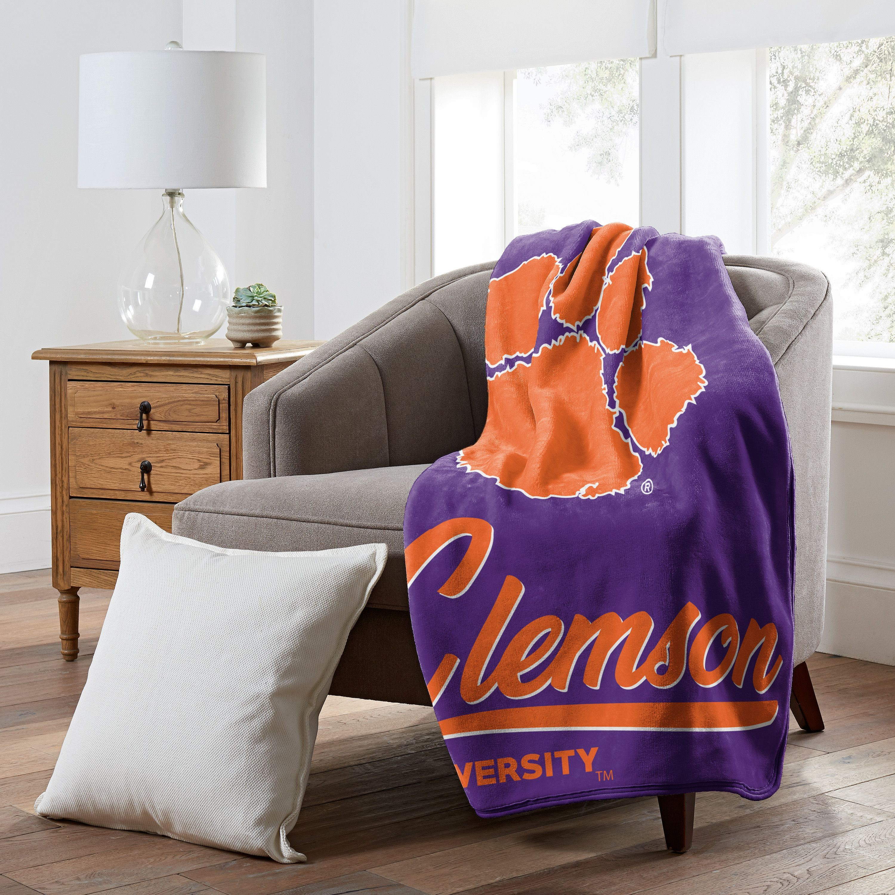 clemson OFFIcIAL NcAA Signature Raschel Throw Blanket(D0102HX6Y98)