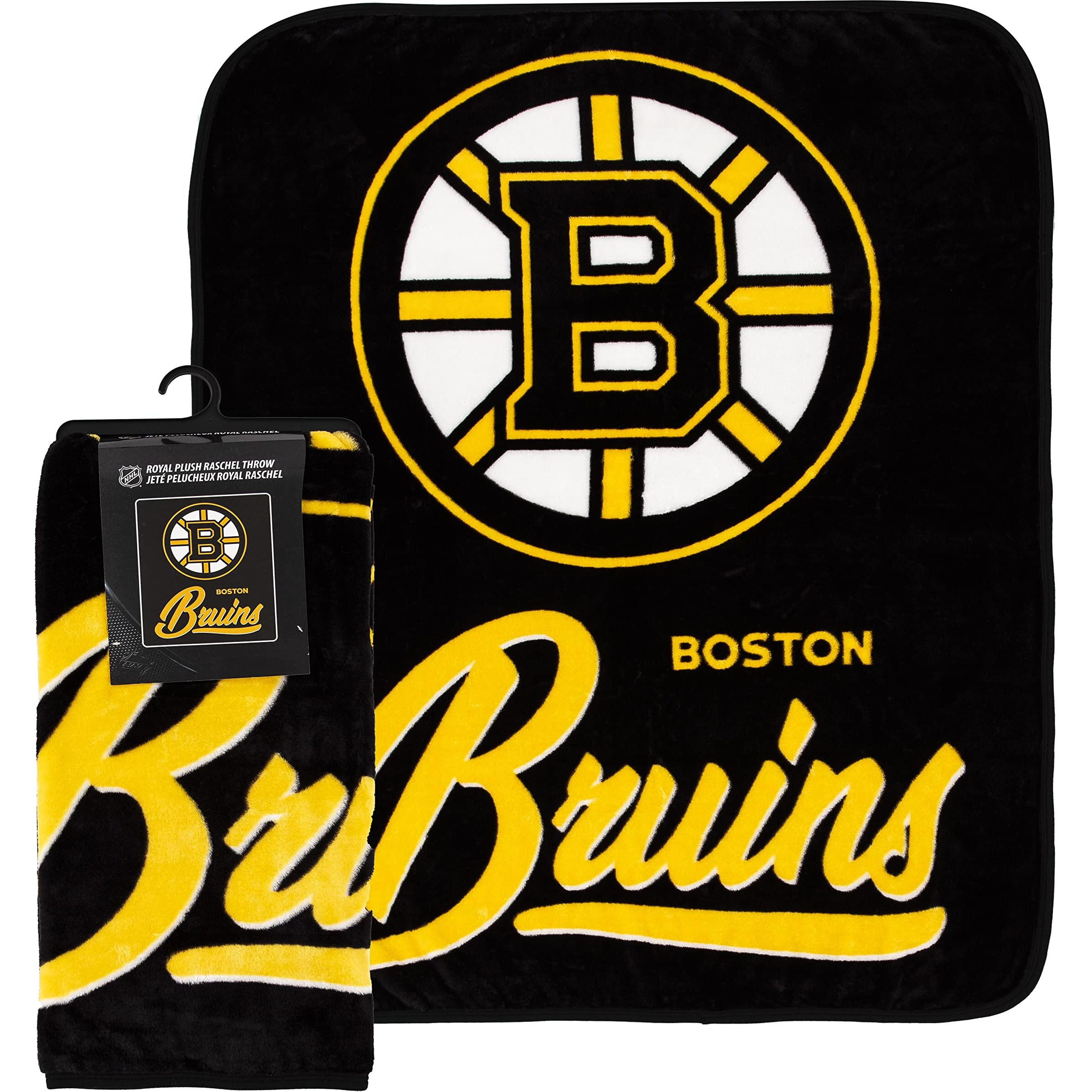 Boston Bruins Blanket 50x60 Raschel Signature Design
