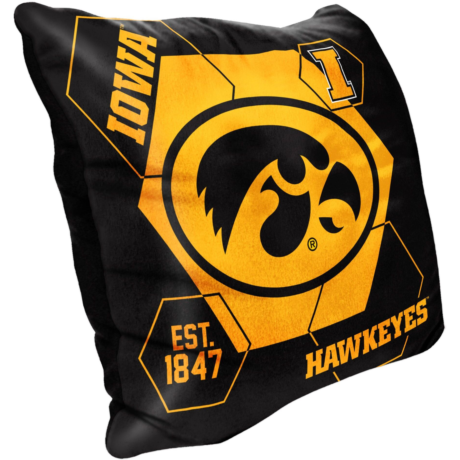 Iowa OFFICIAL NHL &quotConnector" Double Sided Velvet Pillow, 16" x 16"(D0102HARMTU.)