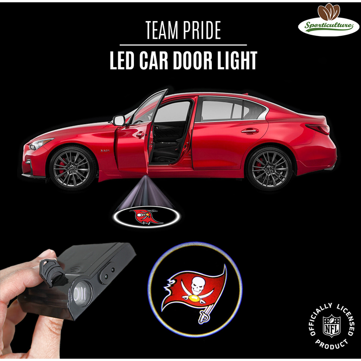 Tampa Bay Buccaneers Car Door Light LED