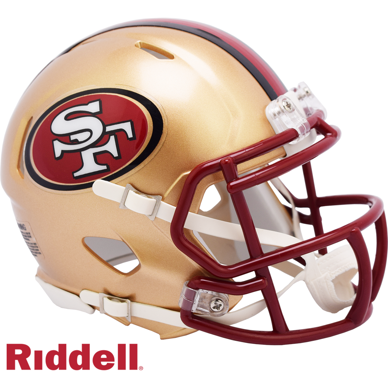 San Francisco 49ers Helmet Riddell Replica Mini Speed Style 1996-2008 T/B