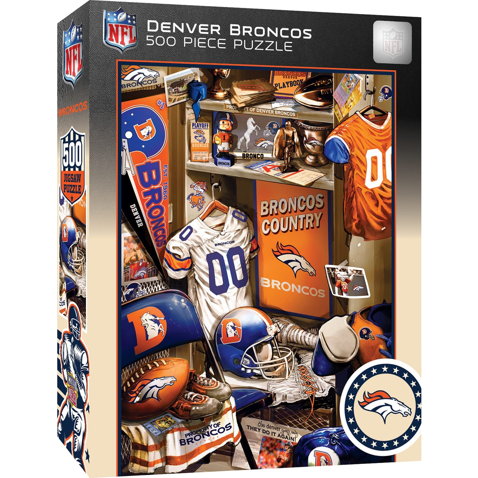 Denver Broncos Puzzle 500 Piece Locker Room