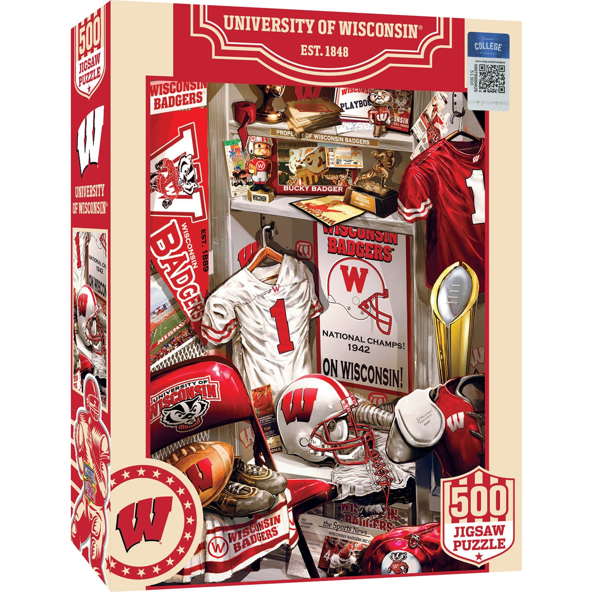 Wisconsin Badgers Puzzle 500 Piece Locker Room