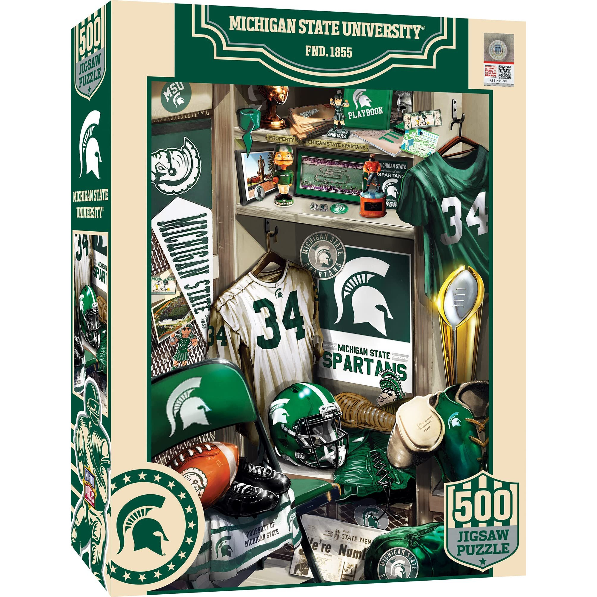 Michigan State Spartans Puzzle 500 Piece Locker Room