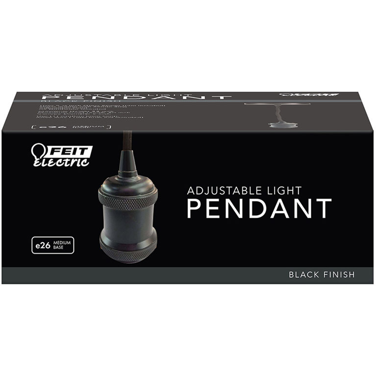 PENDANT ADJ BLK 55" 60W (Pack of 1)