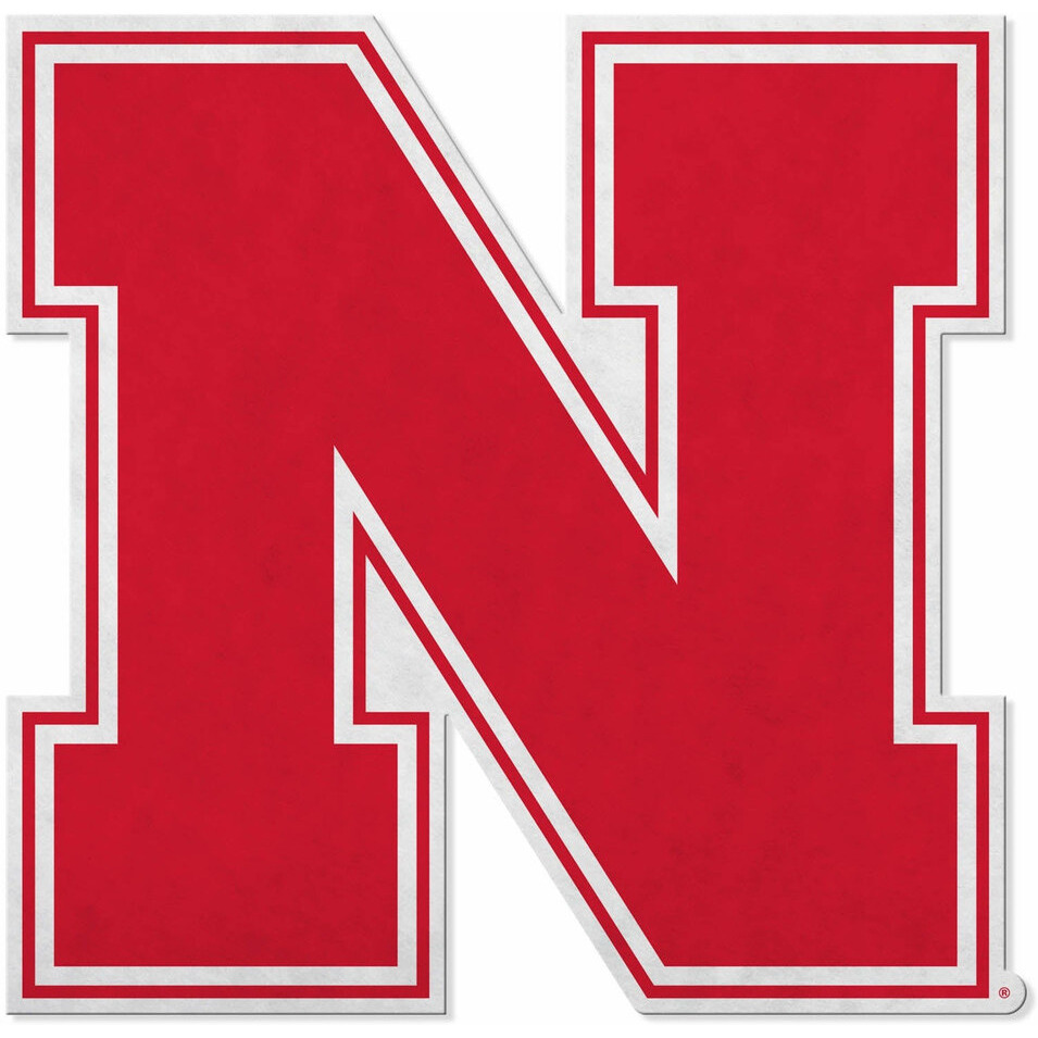 Nebraska Cornhuskers Pennant Shape Cut Logo Design