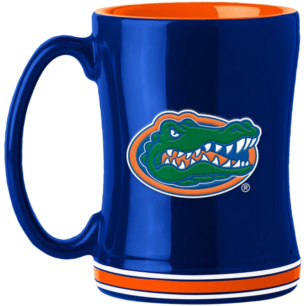 Florida Gators Coffee Mug 14oz Sculpted Relief Team Color