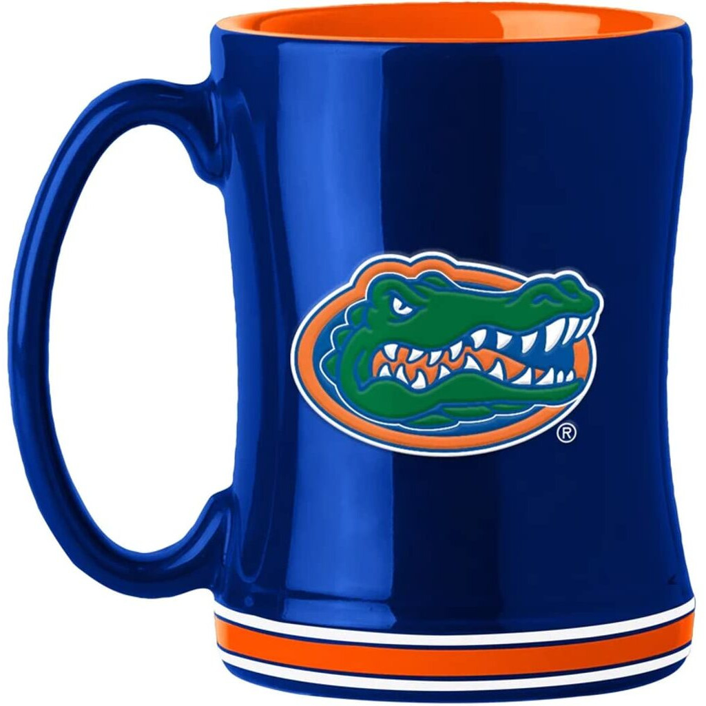 Florida Gators Coffee Mug 14oz Sculpted Relief Team Color